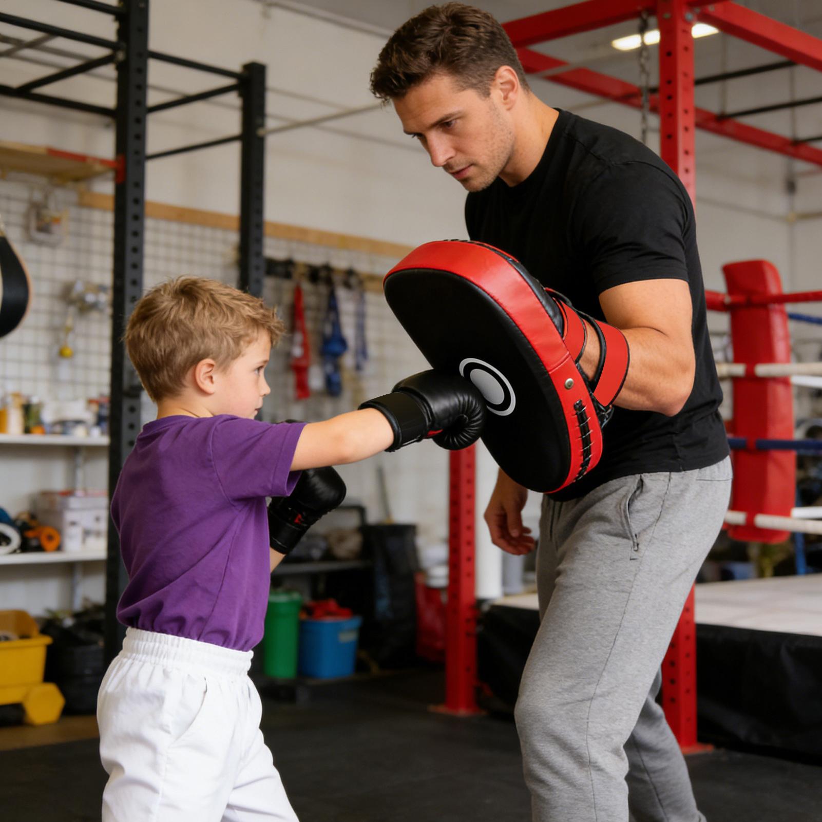 Home Gym Trainer - PU Leather Boxing Pads Curved Kick