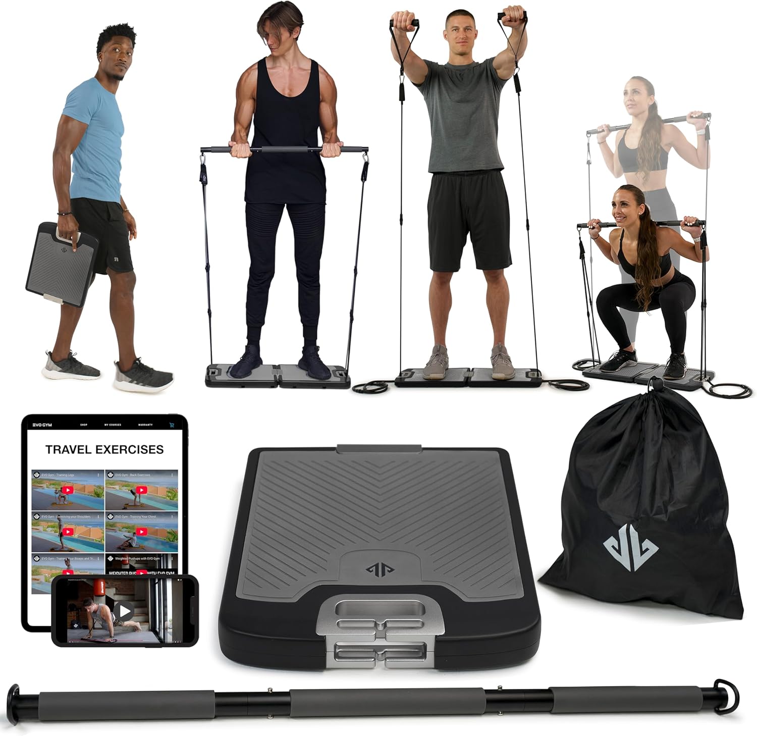 Home Gym All In One - All-in-One Portable Home Gym: 10-320LBS Resistance