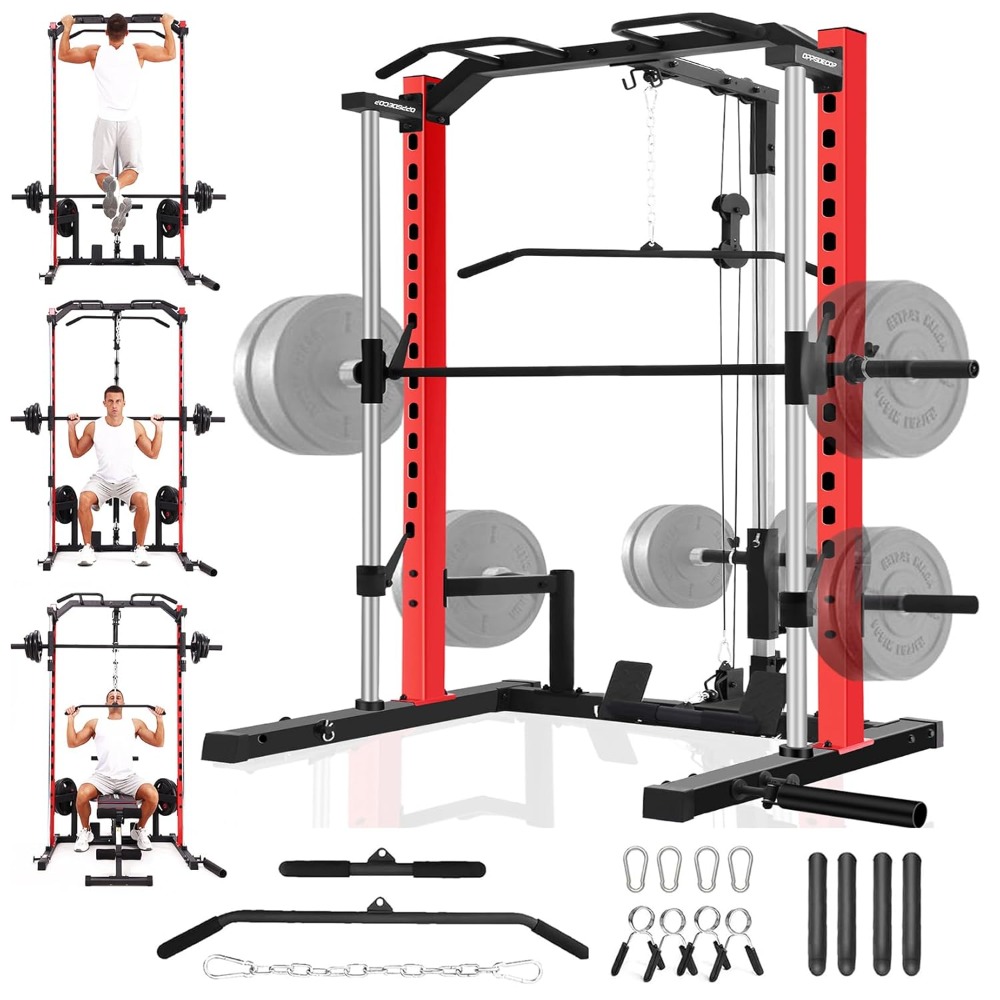 Home Gym All In One - All-in-One Smith Machine Power Rack with
