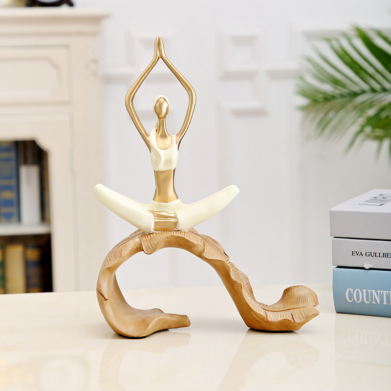 Home Gym Yoga Room - Nordic Yoga Girl Living Small Ornaments
