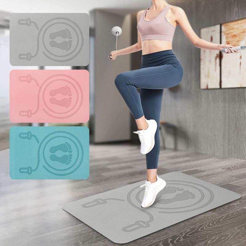 Home Gym Yoga Mat - 6mm Jump Rope Mat TPE Material