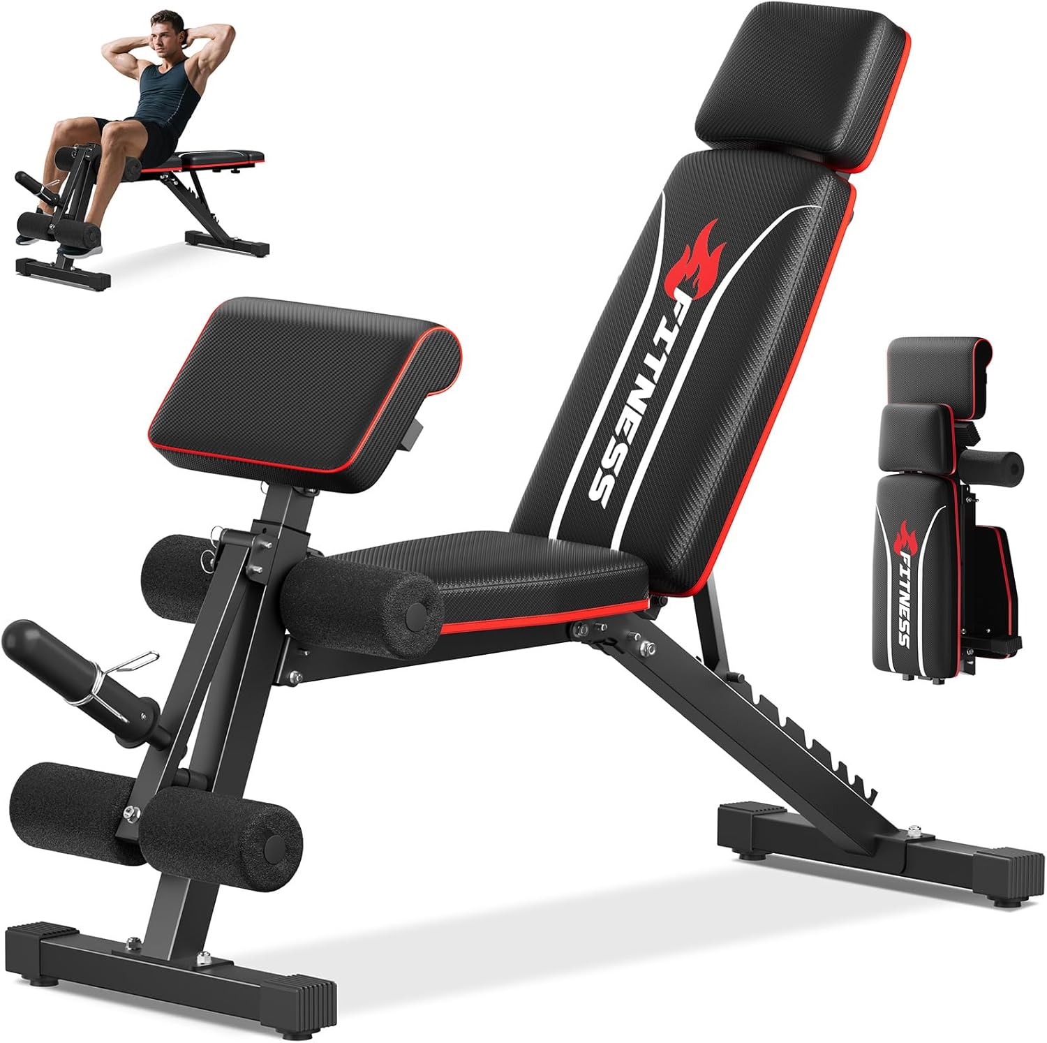 Home Gym Weights - Home Gym Foldable Weight Bench, Alloy