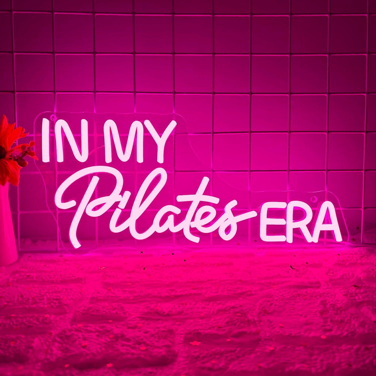 In My Pilates Era Neon Sign Di - Home Gym Yoga Room review and price