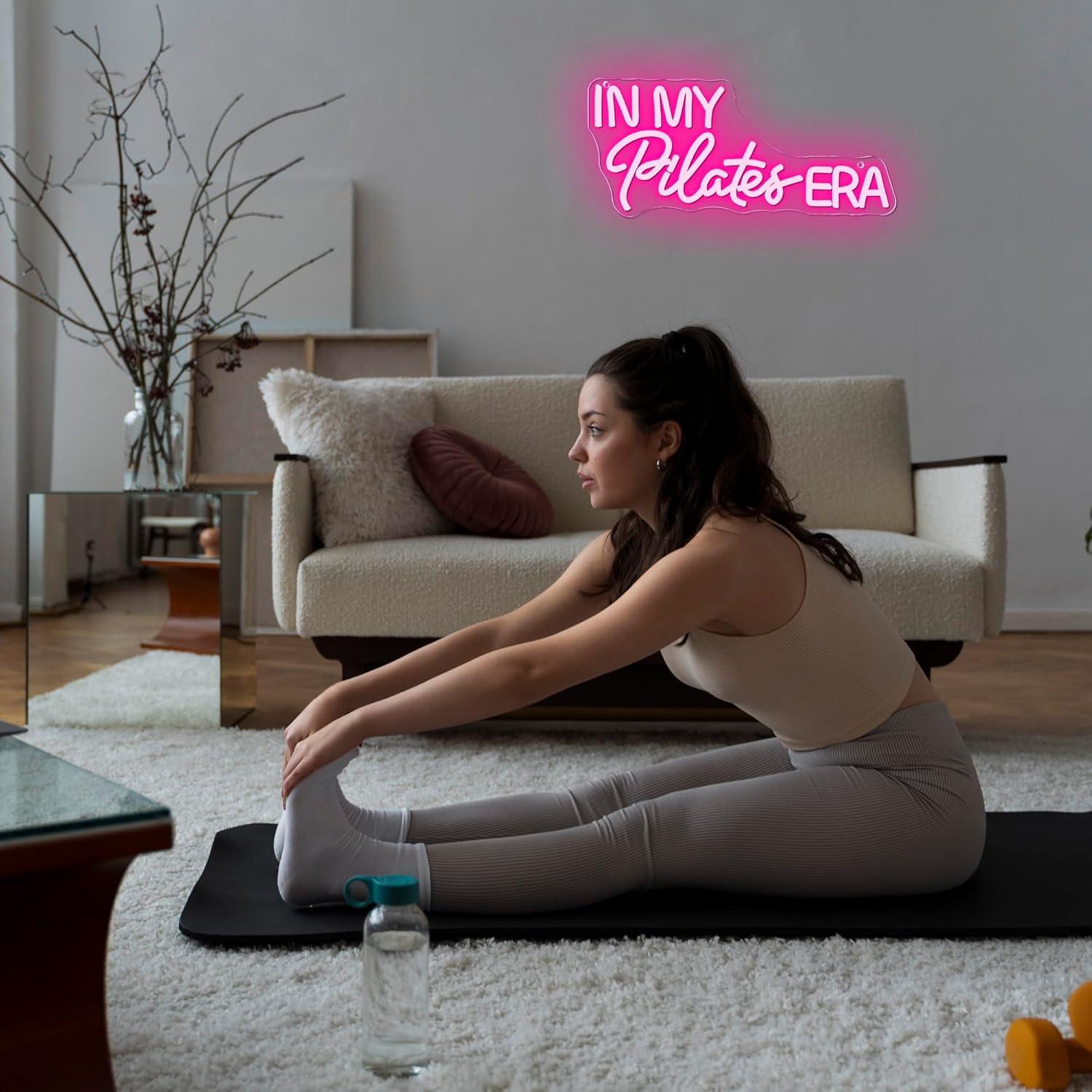 In My Pilates Era Neon Sign Di - Home Gym Yoga Room review and price