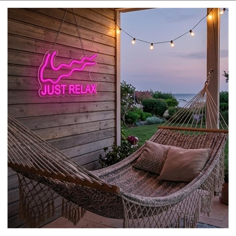 Just Relax Neon Sign Light For - Home Gym Yoga Room review and price