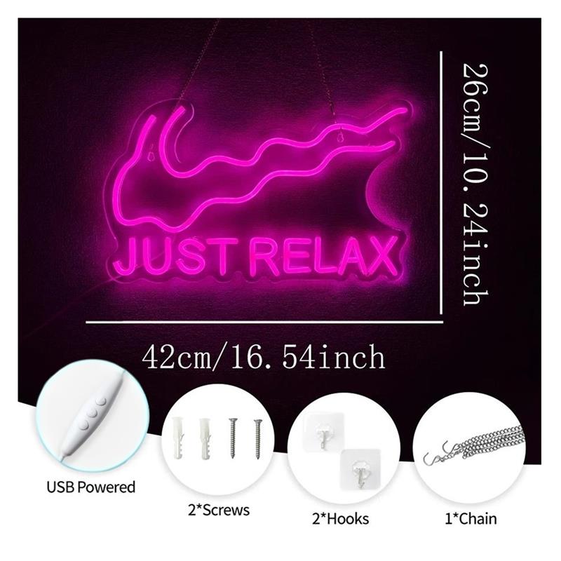 Just Relax Neon Sign Light For - Home Gym Yoga Room review and price