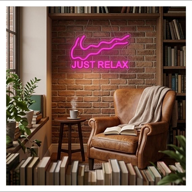 Just Relax Neon Sign Light For - Home Gym Yoga Room review and price
