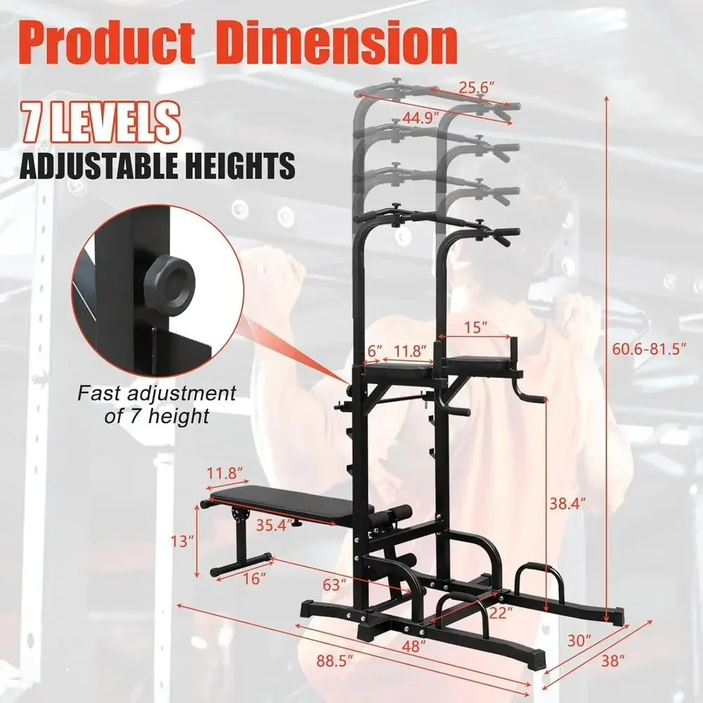 Heavy-Duty Adjustable Height D - Home Gym Multi Station review and price